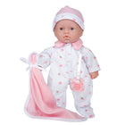JC Toys La Baby Soft 11" Baby Doll - Pink with Blanket - Caucasian-Lightweight and easy for young hands to hold, carry and cuddle