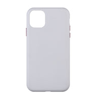 General Supply Goods + Co iPhone 11 XR Vegan Leather Case with Metallic Buttons - Silver Grey-Compatible with: iPhone 11/XR