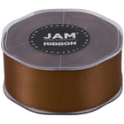JAM Paper Double Faced Satin Ribbon - 1 1/2" W x 25 yd. - Chocolate Brown-Quantity: Roll Sold Individually