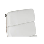 Plata Import - Chaise de bureau Plata Import - Paco en cuir PU à dossier haut en mousse avec cadre en métal, Blanc-Mecanisme d'inclinaison
