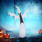 HOMCOM 6' Lit Inflatable Skinny Ghost Halloween Decoration-Deflates for easy storage (when you're not scaring your neighbours) 