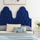 Modway Alexandria Tufted Performance Velvet Twin Platform Bed - Navy-Wood Slat Support System