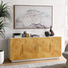 Modway Abel 69 Inch Burl Wood Sideboard Buffet TV Stand - White Bleached Burl-Spacious Minimalist Design