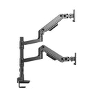 Amer Mounts HYDRA Elite Dual Monitor Arm for 17"-49" Screen - Black-360° Rotary VESA Plate: for flexible viewing experience