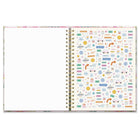 Orange Circle Studio Birds & Blooms Extra-Large Spiral Weekly/Monthly Planner -  8.5" x 11" - Assorted Colours - Bilingual-Includes goal, budget, and hydration trackers