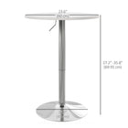 HOMCOM - Table de bar ronde plateau pivotant à 360° et base en acier - blanc-Grande base ronde en acier électroplaqué pour plus de solidité 