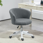 Vinsetto - Chaise de bureau sans accoudoirs en peluche avec hauteur réglable - gris-Hauteur de siège réglable pour s’adapter à votre style d’assise