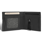 Champs Onyx Leather Bi-Fold Clip Wallet - Black-Bill compartment
