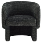 Modway - Muse Tissu Boucle Chaise d’accent en tonneau - Charbon de bois-7