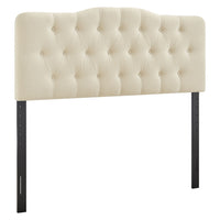 Modway - Annabel Mélange de lin premium Tête de lit King, Lin-Sellerie premium en mélange de lin