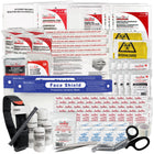 First Aid Central - Trousse de premiers soins de base BC avec étui en métal-La trousse est livrée dans un étui en métal avec poignée de transport