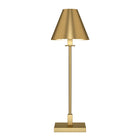 Hudson&Canal - Lampe de table Clement de 71 cm de haut avec abat-jour en métal, - Laiton/laiton-Associé à un abat-jour métallique assorti en forme de cône