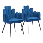 Zuo Noosa Dining Chair - Navy Blue - Set of 2-Assembly required