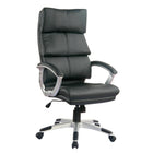 TygerClaw – Fauteuil de bureau moderne en cuir à dossier élevé, 14,6 x 25,6 x 30,3 po, noir-Confort moelleux toute la journée grâce au simili-cuir premium qui reste doux et soutenant même après des heures d'utilisation