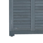 Outsunny - Abri de jardin en bois - 87 cm x 46 cm x 160 cm - Gris-Toit en asphalte incliné pour protéger l'intérieur contre l'infiltration de pluie légère ou modérée  
