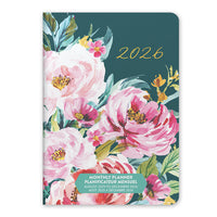 Orange Circle Studio 2026 Monthly Pocket Planner - 4.5" x 6.5" - Bella Flora-Features Monthly spreads and notes pages