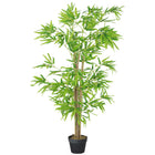 Outsunny - Arbre de bambou artificiel 5 pi en pot de pépinière - vert-Convient pour la maison, les bureaux, la chambre, le couloir et plus encore 