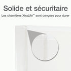 Cardinal® - Reliure XtraLife ClearVue verrouillable à anneaux en «D», blanche, 1 po-Blanche  