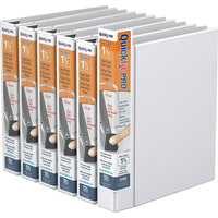 QuickFit Anneaux en D Pin-Lock, 1.5 po, à déclencheur unique, verrouillables, prévenant l'écartement  paquet de 6 – Blanc-3 Reliure À Anneaux