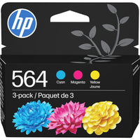 HP 564 Cyan, Magenta & Yellow Original Ink Cartridges, 3 Pack (N9H57FN)-Colours: Cyan, magenta, yellow