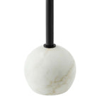 Modway Aliza Round White Marble Side Table - White Black-7