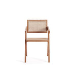 Manhattan Comfort Hamlet 19.67" Industry Chic Dining Arm Chair - Nature - Set of 2-Seat Made from Natural Cane