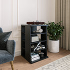 Nexera Jasper 4-Shelf Audio Tower Bookcase - Black-Part of Jasper Collection from Nexera