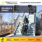 Mobile StairLift Genesis ECO Portable Stairlift - Lightweight Battery Powered Mobile Chair - Black-This stairlift features a rechargeable lithium-ion battery that delivers up to 40 flights per charge