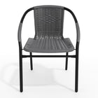 Chaise de restaurant empilable en rotin gris pour l’intérieur et l’extérieur (TLH-037-GY-GG)-6