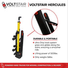 Voltstair Hercules Electric Stair Climbing Hand Truck - 500 lb Capacity-Electronic braking system ensures safe and controlled stair operation