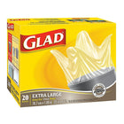 Glad Clear Garbage Bags, Extra Large - 135 L - 20 Pack-EXTRA-LARGE CLEAR GARBAGE BAGS: Box of 20 bags of Glad Extra-Large 135L clear garbage Bags