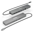 Plugable - Adaptateur hub USB-C 11 en 1 enfichable avec Ethernet-Hub 11-en-1 : doté de 2 ports HDMI 4K 60 Hz, d'une charge pass-through de 100 W, de 1x USB-C, de 3x USB 3.0, d'emplacements SD et MicroSD, le hub USBC 11-en-1 enfichable avec Gigabit Ethernet vous offre tout tu dois travailler, comme tu veux, où tu veux