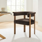 Modway - Imogen Performance Velvet Chaises de salle à manger en tonneau Ensemble de 2 - Brun chocolat brun foncé-Velours de performance résistant aux taches