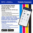 Brother - MFC-J1260W Imprimante tout-en-un à jet d’encre couleur sans Work Smart-Vitesses d’impression rapides. Axé sur l’efficacité et la qualité, cet appareil imprime à des vitesses rapides allant jusqu’à 16 pages par minute (ppm) en noir et blanc et jusqu’à 9 ppm en couleur