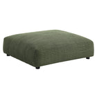Modway Solace Modular Corduroy Upholstered Ottoman - Fern-Modular Square Ottoman