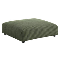 Modway - Solace Modulaire Tapissé en velours côtelé Ottoman - Fern-Ottoman carré modulaire