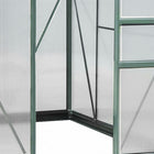 Outsunny - serre en polycarbonate - 6 pi x 8 pi x 6,6 pi - vert-Aération sur le toit pour une excellente ventilation de votre unité  
