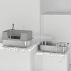 PawHut - boîte à litière XL en acier inoxydable - boîte à litière pour chat à bords hauts avec pelle-La pelle incluse rend le nettoyage simple et efficace 