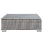 Modway - Conway 45 po Terrasse extérieure Rotin en osier Table basse - Gris clair-6
