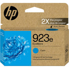 HP 923E EvoMore Ink Cartridge - High Yield - Cyan -This cartridge works with: HP OfficeJet 8122e, HP OfficeJet Pro 8135e, 8138e, 8139e