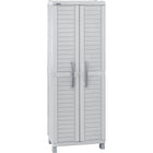 Dura Housewares Utility Outdoor Cabinet III with Shelves - 25.6"W x 17.7" D x 74.4"H - Grey-This shelf is made of 100% resin