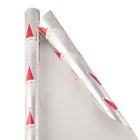 JAM Paper Christmas Wrapping Paper - 12 Sq Ft - Snowflake Santa -Snowflake Santa Design