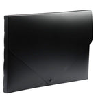 JAM Paper Plastic Portfolio with Snap Closure Large - 11 x 17 x 3/4 - Black-Size: Large (11" x 17" x 0.75")