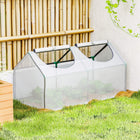 Outsunny 47" x 24" x 24" Portable Mini Tunnel Greenhouse with 2 Windows- Protects against the intense rays of sun, rain, wind, hail and damage by birds    
 