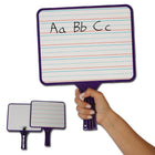 KleenSlate Blank/Lined 2-Sided Rectangular Dry Erase Paddles with Markers - Set of 10-Lightweight and perfect in size for both young students and adults