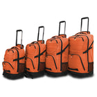 Tucci Italy Scorre 4-Piece Softside Spinner Luggage Set - Orange-Designed in Italy to combine modern European style with practical, travel‑ready functionality
