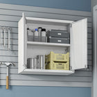 Manhattan Comfort - Ensemble de 2 armoires de garage modernes Fortress 30" - Blanc-Assemblage à domicile requis Tout le matériel inclus
