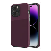 AXS - PROTech Plus étui mince anti-choc avec double couche pour Apple iPhone 15 Pro - Sangria-Résistant aux chutes jusqu’a 10 pieds