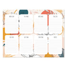 Mead Undated Planning Pad Artisan Floral Lines - 54 Sheets - Bilingual-Page Size: 11" W X 8 1/2"H