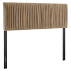 Modway Eloise Stain-Resistant Performance Velvet Queen Headboard - Taupe-Queen Size Headboard